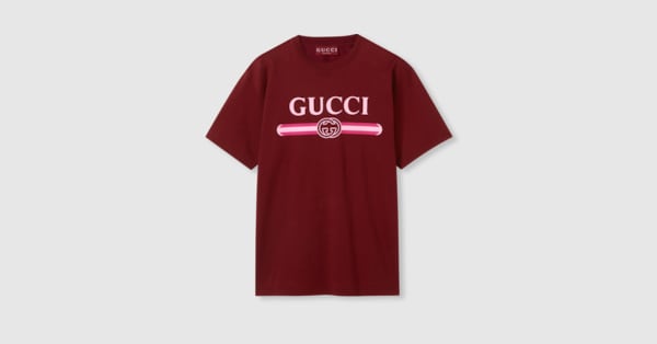 Tシャツ・カットソー GUCCI Men T Shirts 796395XJG26 6207 Red 811732_ZASO2_6052_001_100_0000