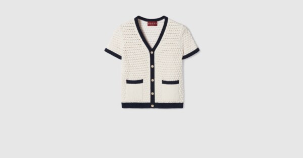 GUCCI ホワイト ニット カーディガン GUCCI ホワイト ニットカーディガン - メルカリ