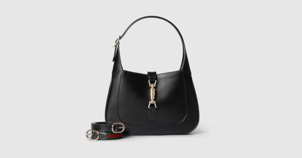 Gucci Jackie 1961 medium bag in black leather | GUCCI® US