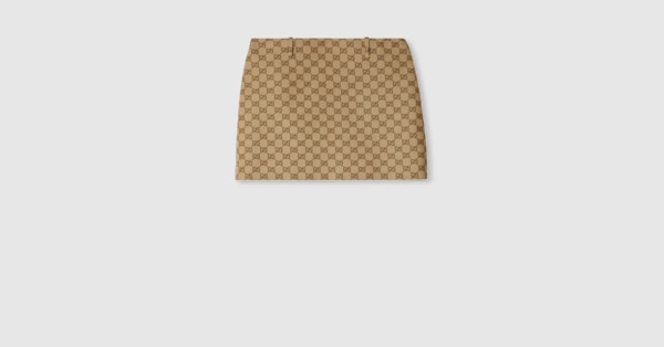 Gucci x Palace GG-P Canvas Mini Skirt With Lace And Crystal