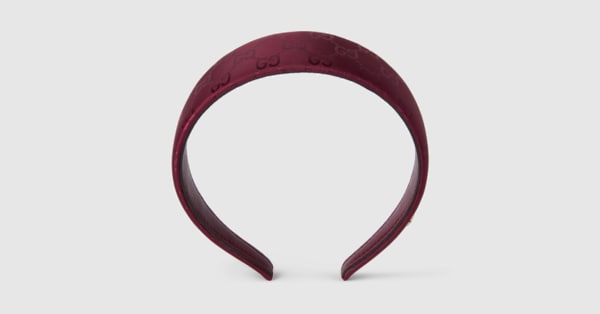 GG nylon hair band in bordeaux | GUCCI® US