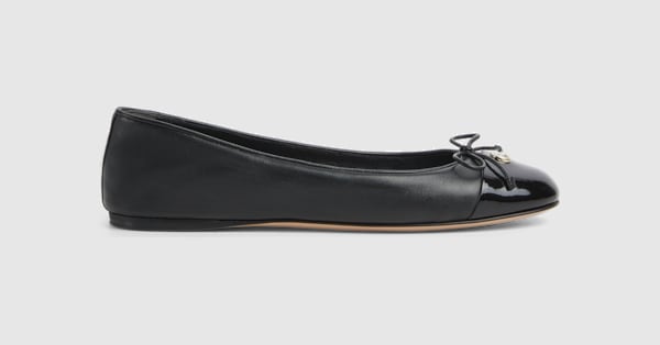 GUCCI グッチ GGマーモント  バレエシューズ フラットシューズ　レザー 楽天市場】グッチ GUCCI GGマーモントチェンキヒール パンプス