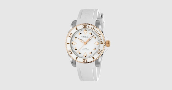 グッチ ダイヴ〕ウォッチ（36 mm） ・ホワイト ラバー | GUCCI公式