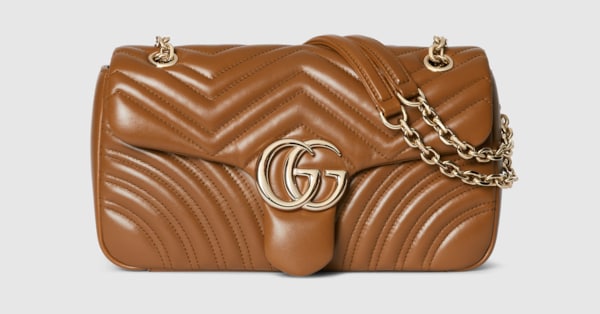 GG Marmont medium shoulder bag in brown leather | GUCCI® ZA
