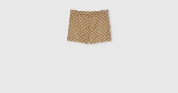 GGキャンバス ショートパンツキャメル＆エボニー | GUCCI公式