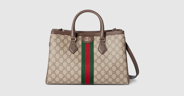 美品　GUCCI ダブルG 2Wayミディアム　トートバッグ　ショルダーバッグ ダブルG ミディアム トートバッグ ・ベージュ＆ブラウン GG