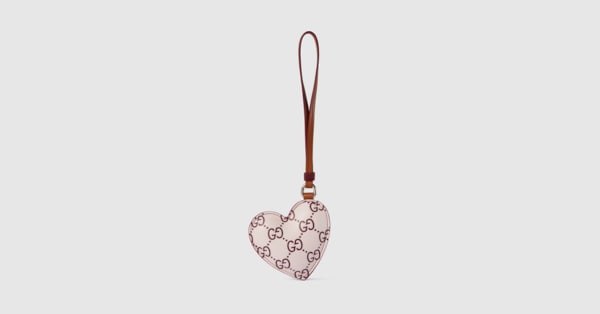 GUCCI ハート型ミラー ピンク ロゴ入り GUCCI ハート型ミラー ピンク ロゴ入り