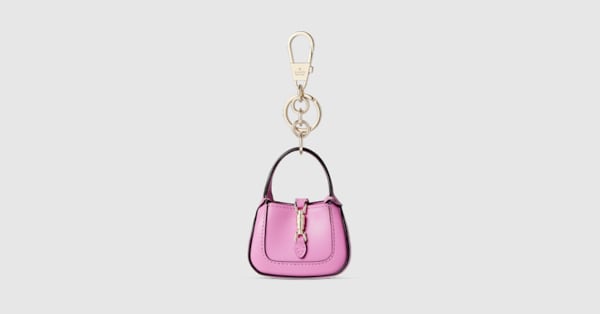 Keychain with Gucci Jackie 1961 in light gold-toned metal | GUCCI® US