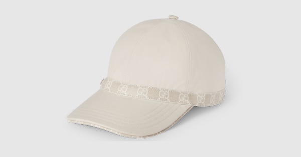 Gucci ホワイト コットンキャップ Cotton baseball hat with Double G in white | GUCCI® US