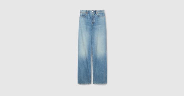 【関税＆送料込み】Gucci Wide Leg Denim Cotton Jeans Gucci - Wide-leg jeans Denim - The Corner