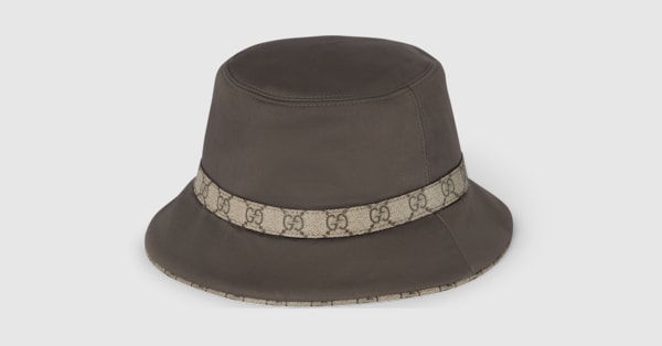 ダブルG付き コットン フェドラハットダークブラウン | GUCCI公式