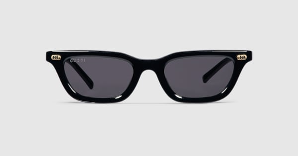 Cat eye frame sunglasses in black | GUCCI® US