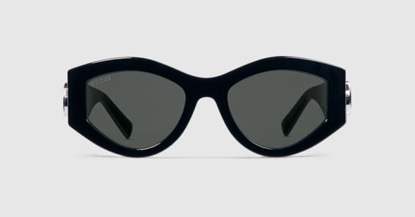 小物 GUCCI sunglasses vintage y2k oval BLK Oval frame sunglasses in black | GUCCI® US