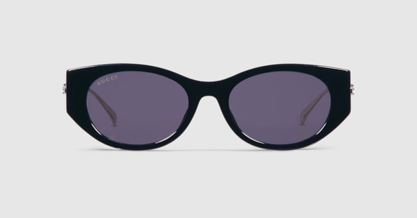 オーバルフレーム サングラス ・ブラック | GUCCI公式