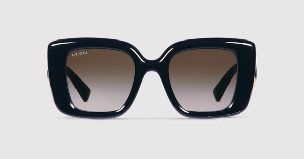 Butterfly frame sunglasses in black | GUCCI® CA