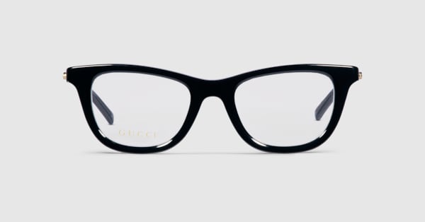 Cat eye optical frame in black | GUCCI® US