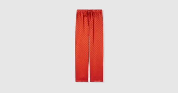パンツ GUCCI ORANGE SATIN PYJAMA PANT GG satin pants in Orange Ready-to-wear | GUCCI® SI