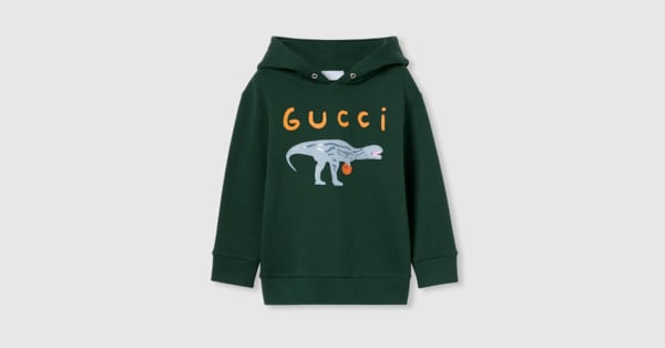 Children's sweatshirt with print in green | GUCCI® US