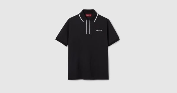 GUCCI 黒 ポロシャツ Made in Italy タグ付き Bootleg GUCCI グッチ Tシャツ ブラック 【2XL】ロゴ イタリア