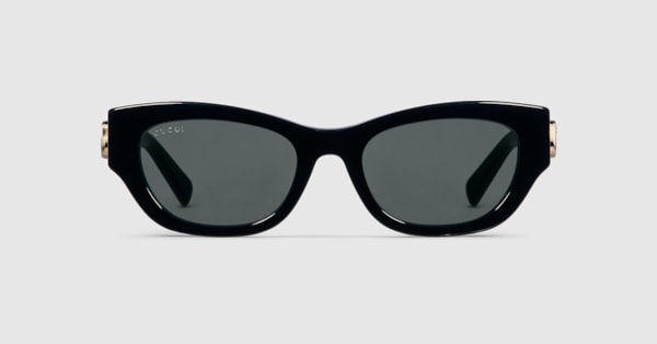 オーバルフレーム サングラス ・ブラック | GUCCI公式