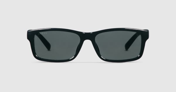 GUCCI サングラス スクエアフレーム グッチ 黒 GG0318S スクエアフレーム サングラス ・ブラック | GUCCI公式