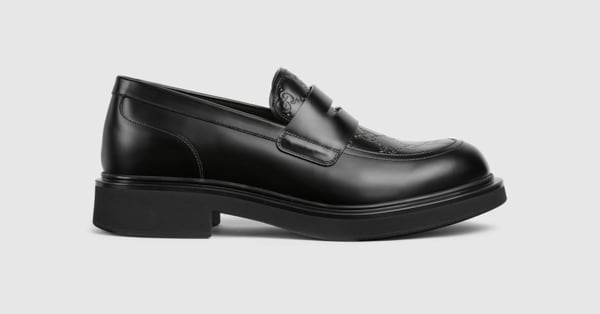 GG Men's Loafer Black Calfskin 561754
