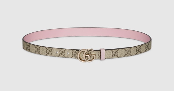 GUCCI ピンクベージュ ダブルGバックル ベルト　マーモント 70から80 GUCCI ピンクベージュ ダブルGバックル ベルト マーモント 70から80