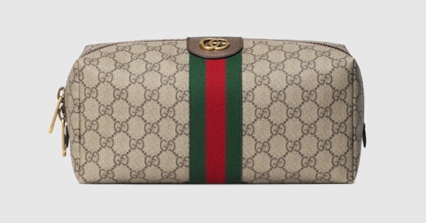 Gucci Savoy〕ミディアム コスメティックケース ・ソフト GGスプリーム