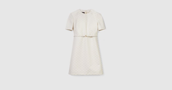 【GUCCI/グッチ】ウールミニドレス 新作*GUCCI*ジャカードウールのGGモノグラム ミニドレス (GUCCI