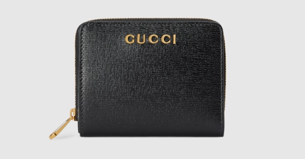 グッチ スクリプト ミニ ウォレットブラック レザー | GUCCI公式