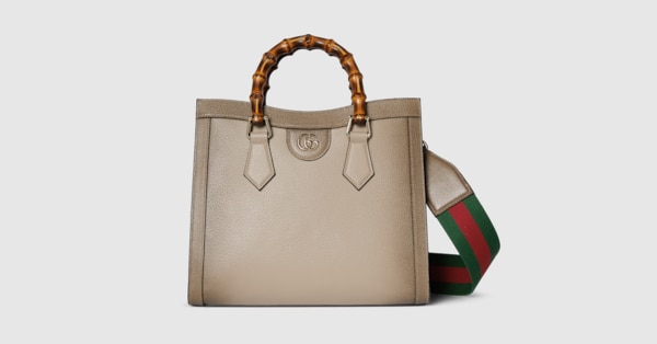 GUCCI グッチ トートバッグ ポーチ付 ディアマンテ レディース グッチ ダイアナ〕ミディアム トートバッグベージュ