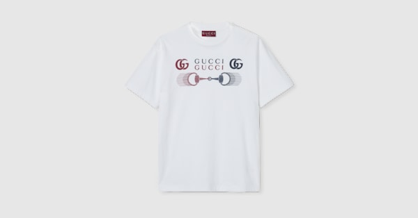【GUCCI】ロゴコットンジャージーTシャツ プリント コットンジャージー Tシャツホワイト | GUCCI公式