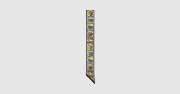 ぬえ　GUCCI ネックボウ プリント シルクツイル ネックボウブラック | GUCCI公式