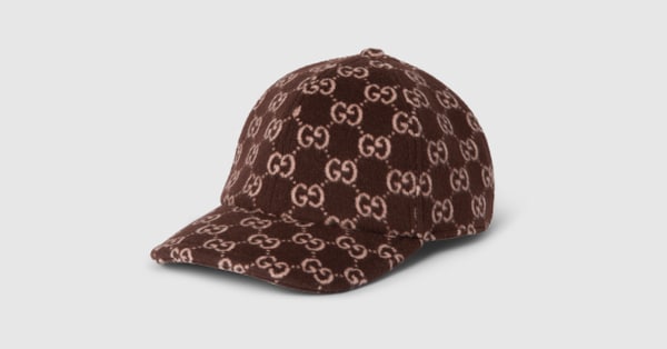 GG wool baseball hat in dark brown GUCCI® BE