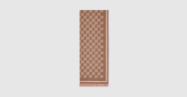 GG wool scarf in brown | GUCCI® US