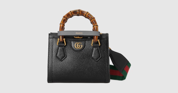 Gucci Diana small tote bag in black leather | GUCCI® CA