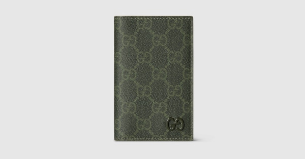GG Monogram long card case in forest green GG fabric | GUCCI® US