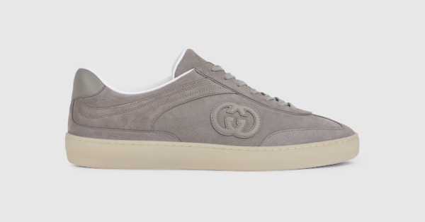 Men's G75 sneaker in grey suede | GUCCI® US