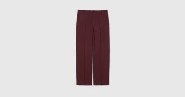 パンツ GUCCI GRAPHITE WOOL PANT Wool gabardine pant in dark grey | GUCCI® US