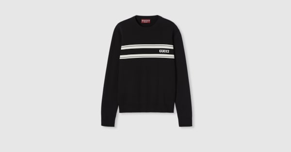 T*e様 Gucci5点セット Silk cotton sweater with intarsia in black and white | GUCCI® US