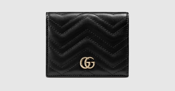 GUCCI ダブルG ミニウォレット(コイン＆紙幣入れ付き) 黒 ダブルG カードケースウォレットブラック レザー | GUCCI公式