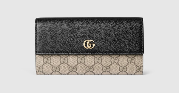 美品✨GUCCI グッチ ダブルG バイカラー コンチネンタルウォレット ダブルG バイカラー コンチネンタルウォレット ・ベージュ＆ブラック