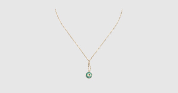 グッチ インターロッキング〕18K ペンダント ネックレス ・18K