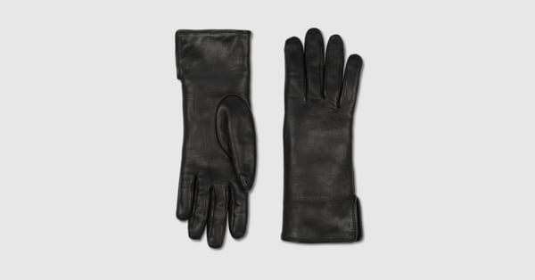 Leather gloves in black | GUCCI® US