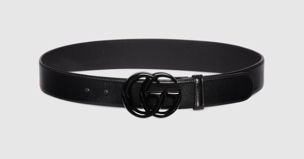 ベルト GUCCI FW24 'GG Marmont' belt (795548AADQO 1055) Wide Black Leather Women's Belt With Double G Buckle | GUCCI® PL