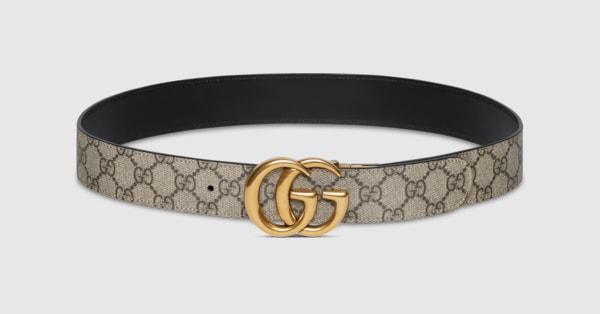 GGエンブレム〕リバーシブル ベルト ・ブラック レザー | GUCCI公式
