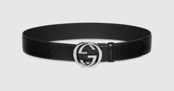 GUCCI 腕時計 インターロッキング ブラック ダイアル レザー ベルト グッチ 腕時計 メンズ インターロッキング YA133203 ブラック