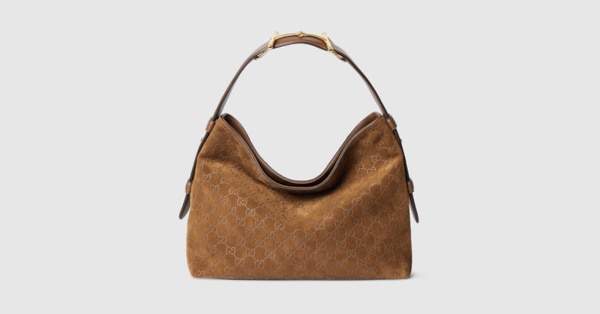 GUCCI(グッチ) ショルダーバッグ美品  ベアトリクス ミディアム トートバッグ 850926 黒 レザー グッチ ベアトリクス〕ミディアム トートバッグ ・ブラウン スエード