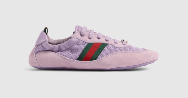 Women's Gucci Shift sneaker in lilac fabric | GUCCI® CA