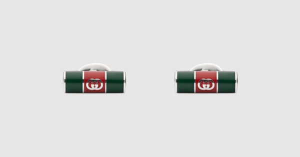 Cufflinks with Web detail in 925 sterling silver | GUCCI® US